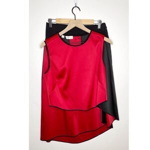 Carlisle New York Color Block Sleeveless Top and Asymmetric Skirt Matching Set